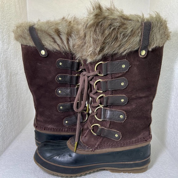 Sorel Joan of Artic suede snow boots Cattail size 8.5 - Picture 6 of 15